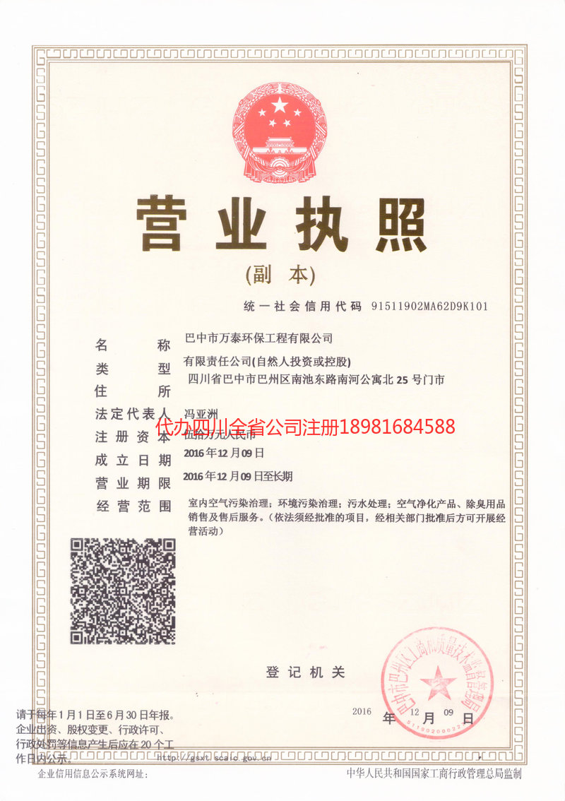 龙泉龙泉万泰环保工程有限公司